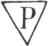 Le timbre P dans un triangle ferm