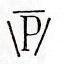 Le timbre P (P de petite taille) dans un triangle ouvert