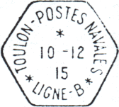 Timbre à date octogonal de la poste navale