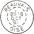 Récapitulatif des types de timbres à date depuis 1884