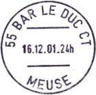 Les timbres  date des oblitrations mcaniques - Timbre  date avec mention CT (Centre de Tri)